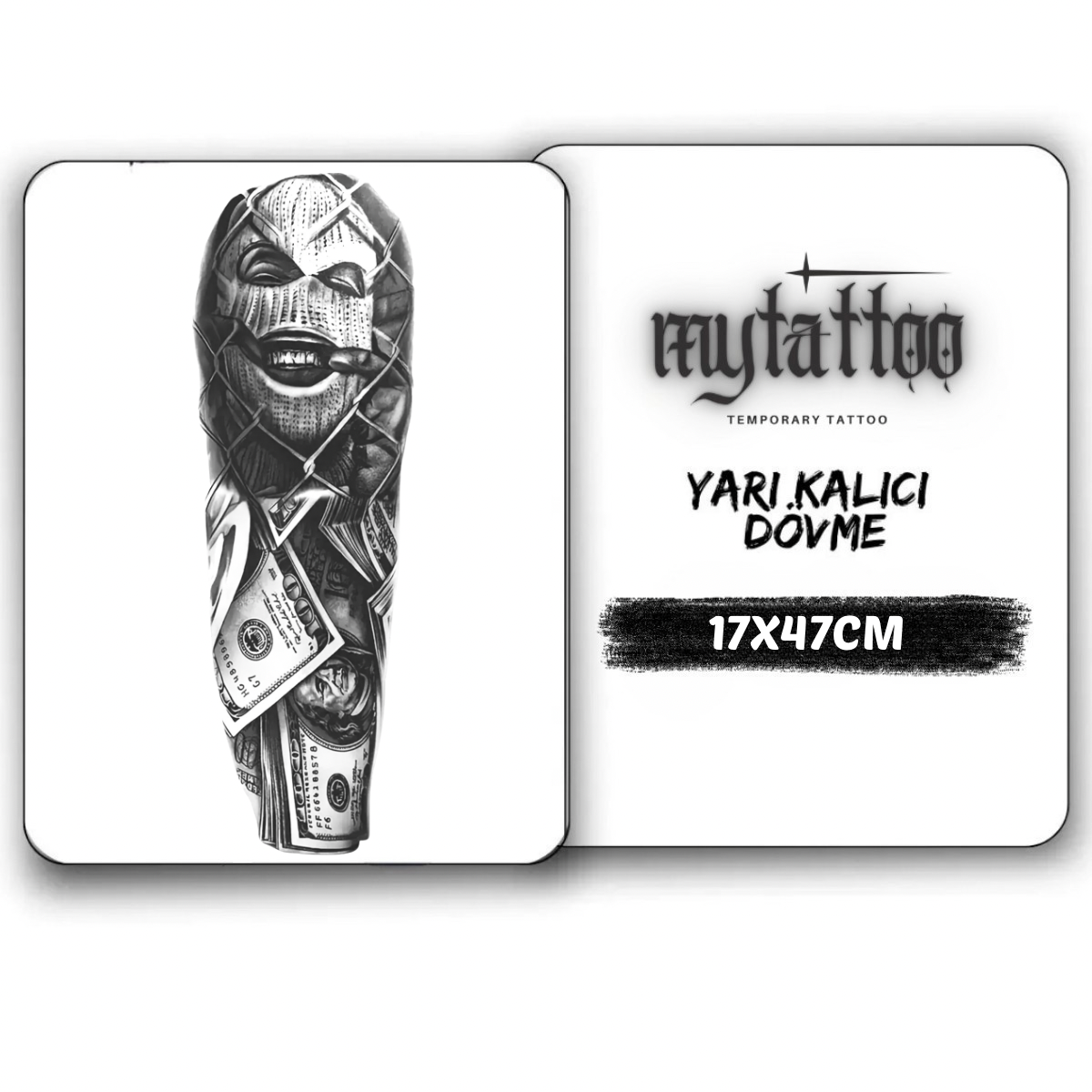 Haydut&Para Figürlü Kol Kaplama Yarı Kalıcı Dövme MY160 MyTattoo