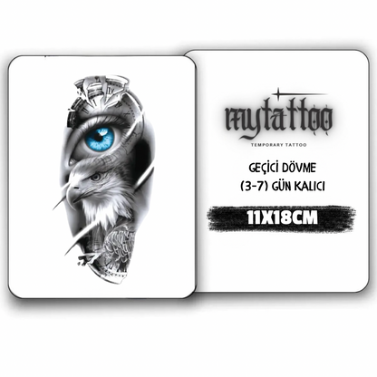 Blue Eye Figürlü Orta Boy Geçici Dövme G291 MyTattoo