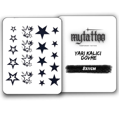 Çoklu Yıldız Küçük Boy Yarı Kalıcı Dövme 257 MyTattoo