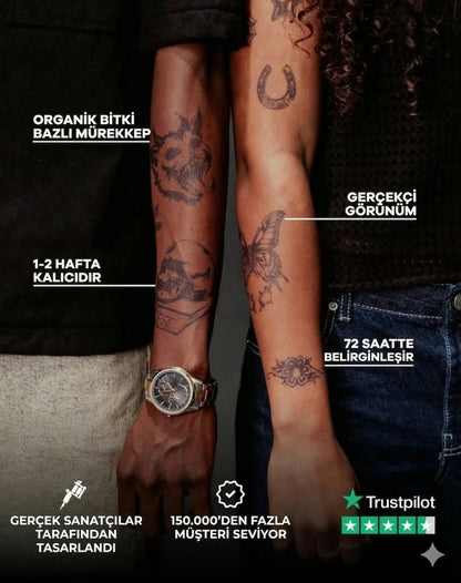 Zehirli İğne Minimal Boy Yarı Kalıcı Dövme MY252 MyTattoo