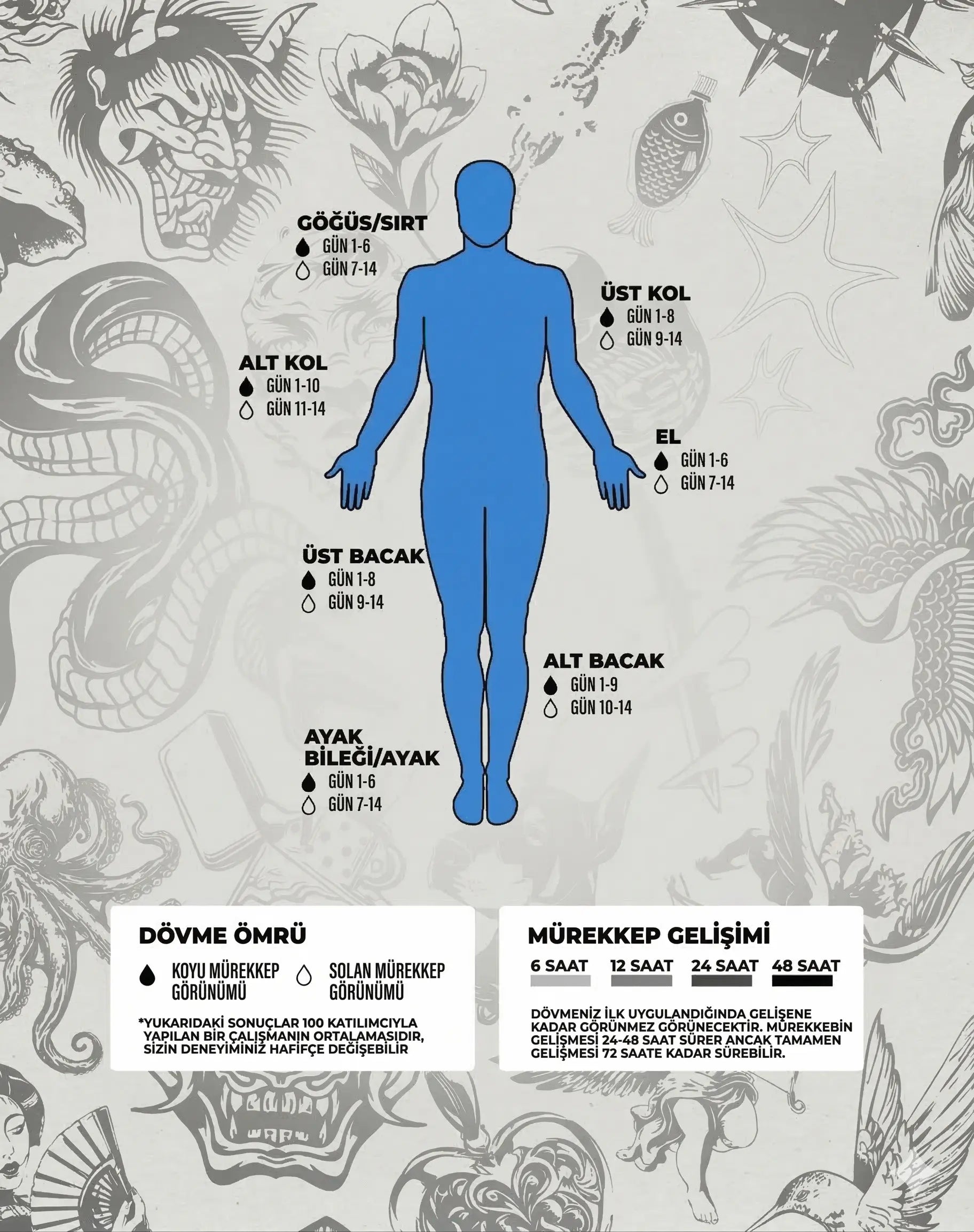 Zehirli İğne Minimal Boy Yarı Kalıcı Dövme MY252 MyTattoo