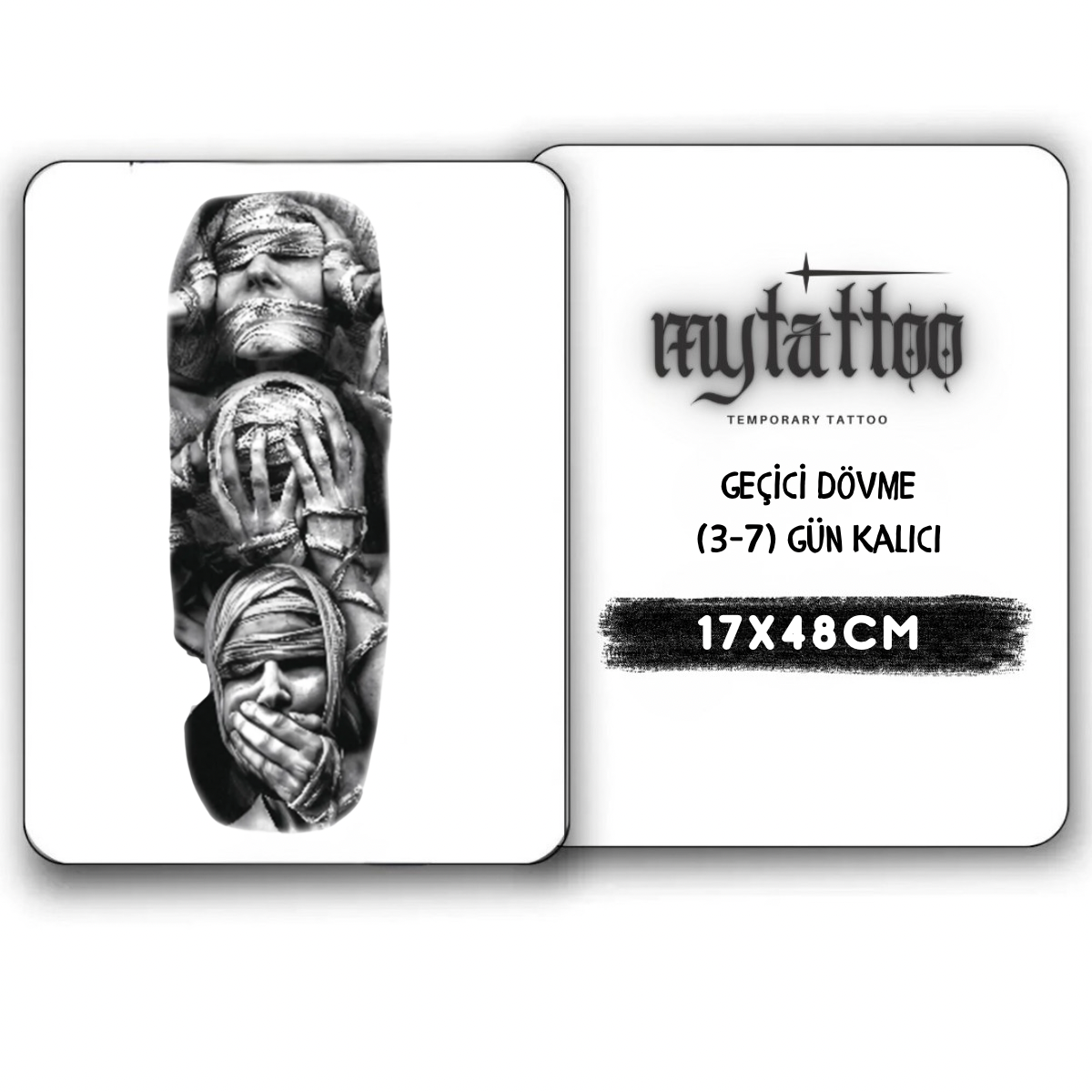 Görmedim Duymadım Bilmiyorum Geçici Kol Kaplama G339 MyTattoo