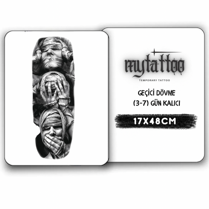 Görmedim Duymadım Bilmiyorum Geçici Kol Kaplama G339 MyTattoo