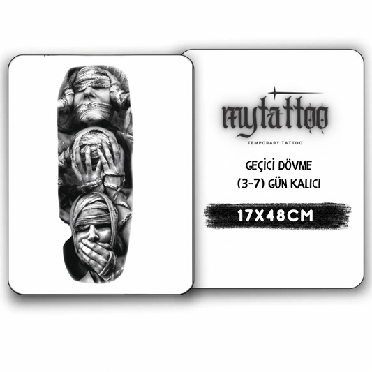 Görmedim Duymadım Bilmiyorum Geçici Kol Kaplama G339 MyTattoo