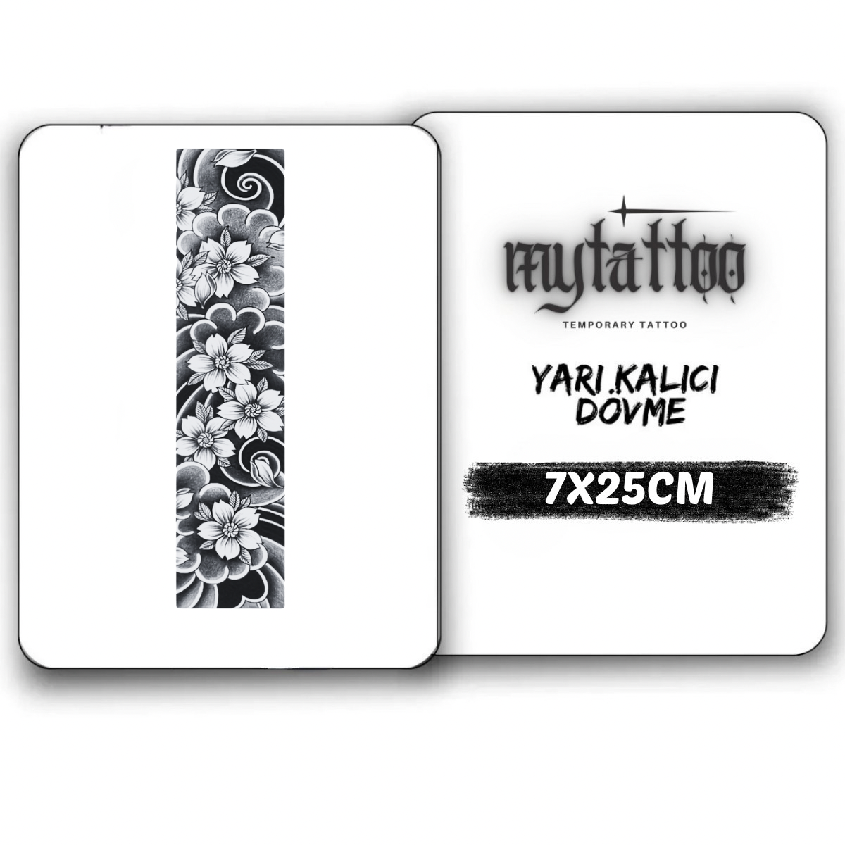 Papatya demeti Figürlü Şerit Yarı Kalıcı Dövme-MY110 MyTattoo