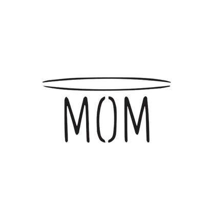 Mom(Anne) Yazı Figürlü Minimal Yarı Kalıcı Dövme-MY4 MyTattoo