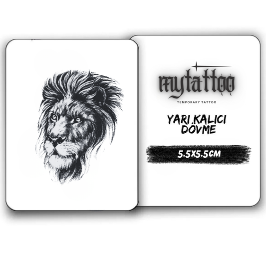 Cesur Bakışlar Figürlü Minimal Yarı Kalıcı Dövme-MY26 MyTattoo