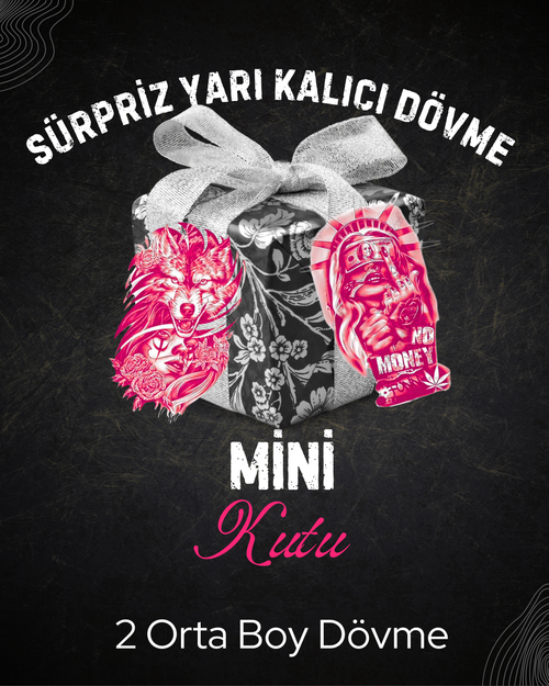 Sürpriz Mini Dövme Kutusu (2 Orta Boy Dövme)