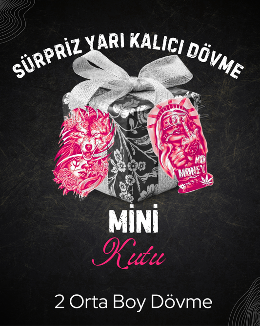 Sürpriz Mini Dövme Kutusu (2 Orta Boy Dövme)